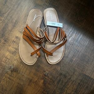 brown sandals